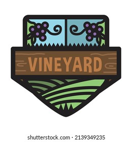 Abstract vineyard logo design and symbol art