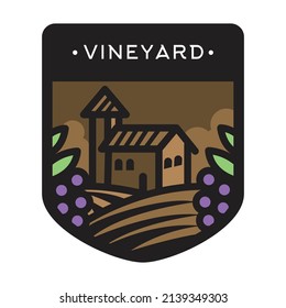 Abstract vineyard logo design and symbol art