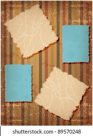 Abstract vintage background consisting of torn pieces of paper