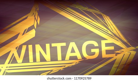 Abstract vintage background with creative triangle. Vector graphic template