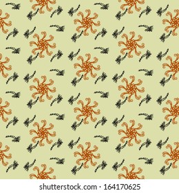 abstract vintage background with floral pattern. Vector, EPS 8 