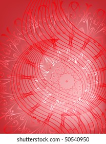 Abstract vintage  background. A floral snowflake
