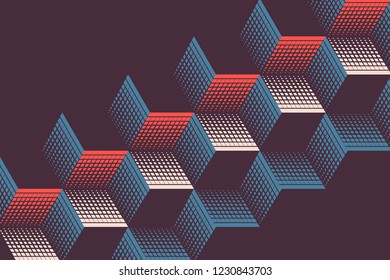 Abstract vintage background with geometric shapes.Vector illustration.