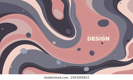 Resumen de fondo vintage con formas lisas, líneas y puntos dibujados a mano. Diseño de pancartas sencillo y moderno. Ilustración vectorial orgánica