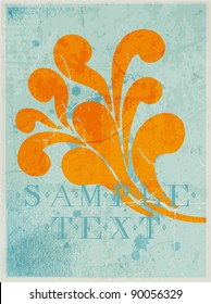 Abstract vintage background with leaf
