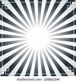 Abstract vintage background with rays