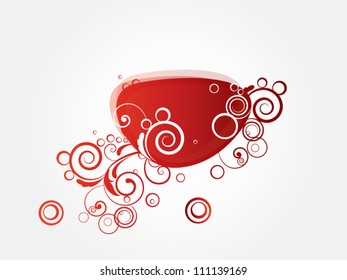 Abstract vintage  background with swirls,floral and frame  elements