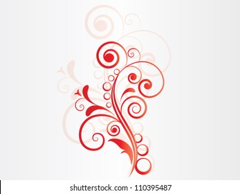 abstract vintage background in vector with floral elements