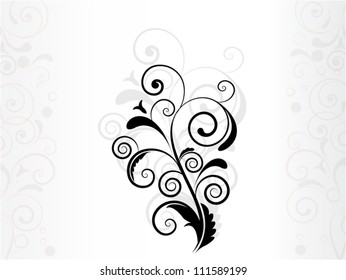 abstract vintage background in vector with floral element