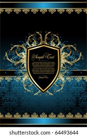   abstract vintage blue background