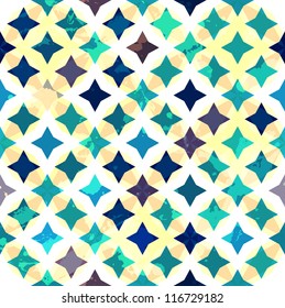 abstract vintage blue star seamless
