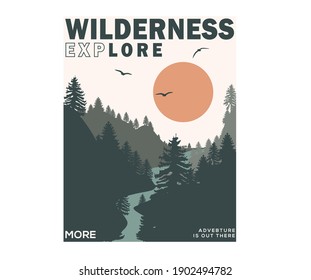  Abstract Vintage camp design with tourist attractions concept, print for t-shirt and other uses.