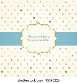 Abstract vintage card with frame with text
