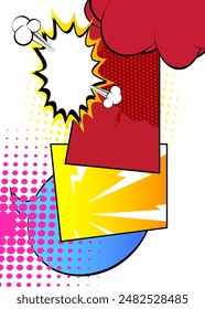 Abstrakte Vintage Cartoon-Hintergrund, Comic-Hintergrund. Retro Vektorgrafik Comics Pop Art Design.