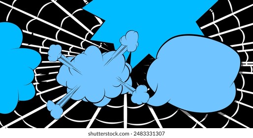 Abstrakte Vintage Cartoon-Hintergrund, Comic-Hintergrund. Retro Vektorgrafik Comics Pop Art Design.