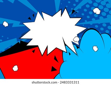 Abstract vintage cartoon backdrop, comic book background. Retro vector comics pop art design.