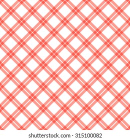 abstract vintage checkered table cloth background colored red