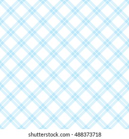 Abstract Vintage Checkered Table Cloth Background Colored Light Blue