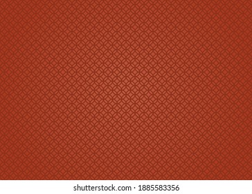 Abstract Vintage Chinese Coins Pattern on Red Background.