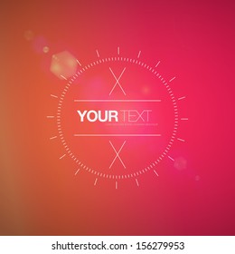 Abstract vintage circle text box design with your text  Eps 10 vector illustration