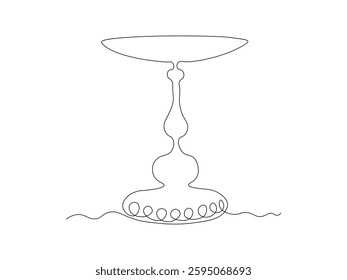 Abstract Vintage coffee Table,continuous single one line art hand drawing sketch logo 