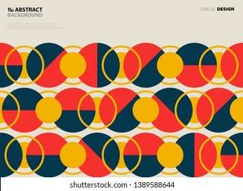 Abstract vintage colorful circle round pattern cover design. You can use for cover trendy design, art element, print, ad, poster. illustration vector eps10