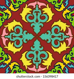 Abstract vintage colorful pattern. Seamless. Vector.