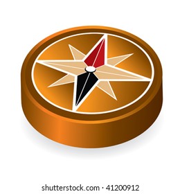 Abstract vintage compass rose vector illustration