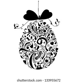 Abstract vintage easter egg for your design