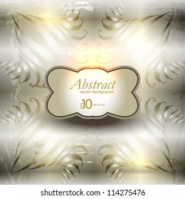 abstract vintage elegant vector background with with vegetative, floral ornament