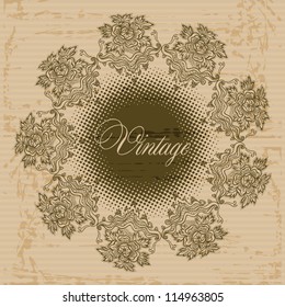 abstract vintage elegant vector background with a geometrical ornament