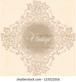 abstract vintage elegant vector background with a geometrical ornament