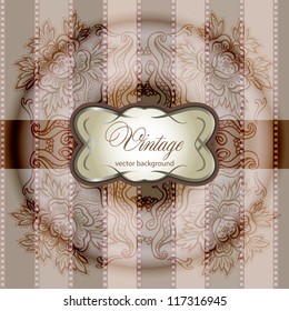 abstract vintage elegant vector background with a textile ornament
