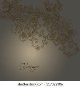 abstract vintage elegant vector background with a textile ornament