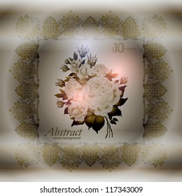 abstract vintage elegant vector background with a textile ornament