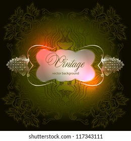 abstract vintage elegant vector background with a geometrical ornament