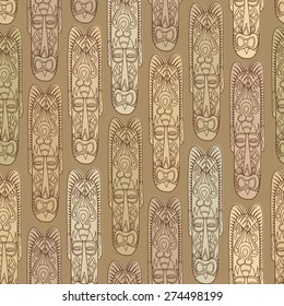 Abstract vintage ethnic pattern. Mask seamless background.