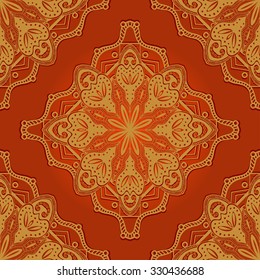 Abstract vintage ethnic seamless pattern ornamental. Bright festive mosaic