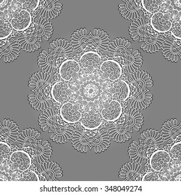 Abstract vintage ethnic seamless pattern ornamental. Bright festive mosaic
