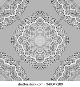 Abstract vintage ethnic seamless pattern ornamental. Bright festive mosaic