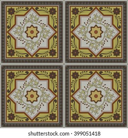 Abstract vintage ethnic seamless pattern ornamental. vector flourish frame.