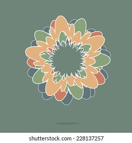 abstract vintage flat logo 