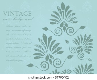 Abstract vintage floral background