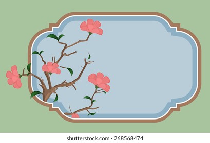 Abstract Vintage Floral Banner Design