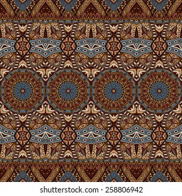 Abstract vintage floral grunge vector ethnic tribal pattern