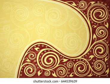 Abstract vintage floral vector background