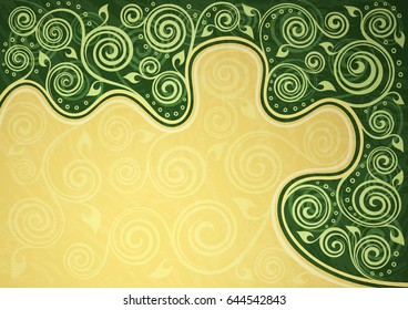 Abstract vintage floral vector background.