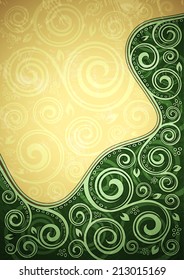 Abstract vintage floral vector illustration.