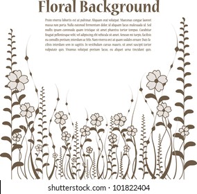 Abstract vintage flower background with place for text