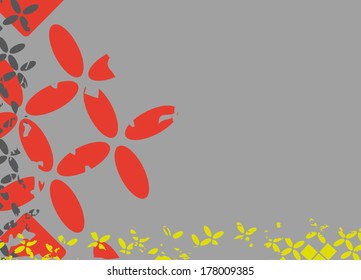 Abstract vintage flower pattern vector background